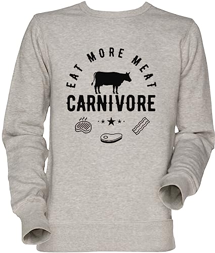 Sweatshirt Carnivore Diet gris idéal pour le sport et la détente