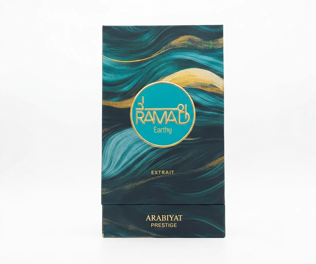 Arabiyat Prestige Ramad Earthy Extrait de Parfum 100 ml para hombre y mujer (unisex) | Fabricado en los Emiratos Árabes Unidos