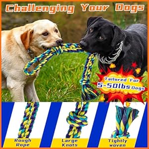 Zeaxuie Luxury Tough Dogs Toys for 5-50lbs Dogs -12 Pack Valued Dog Toys for Small,Medium Breed & Large Breed with Interactive Rope Toys,Squeaky Chew Toys for Teething