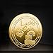 1 PCS Lucky Coin Horseshoe and Four Leaf Clover Souvenirs Gifts Creative Present Metal Commemorative Coins Gold