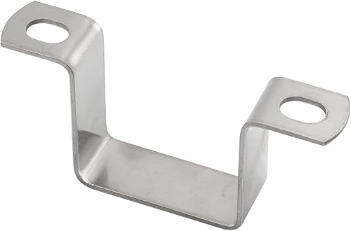 Miniatura 3 de (5 Pieces) M75x45mm Square Tube Bracket 304 Stainless Steel U Shape Metal Bracket Pipe Hanger Strap Hose Clamp With Screws