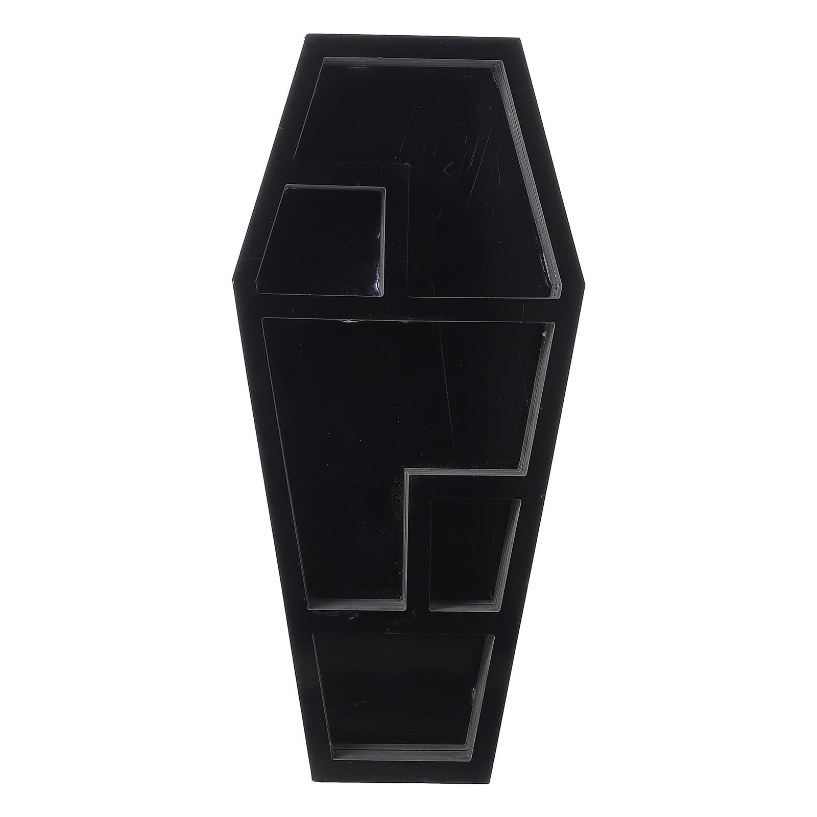 Étagère flottante noire de cercueil en plastique, rangement mural décoration gothique