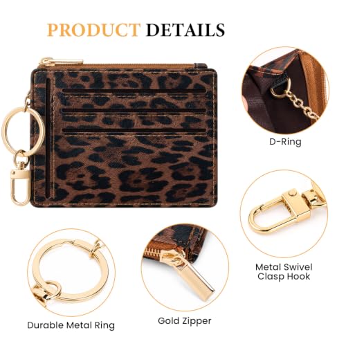 Image of Sodsay Card Case Slim Front Pocket Wallet for Women Credit Card Holder with Keychain | Slim, Credit Card Holder, Front Pocket, with Keychain