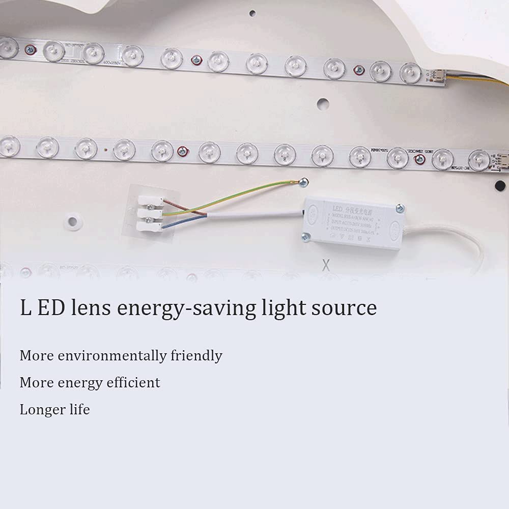 Luz LED De Techo Con Atenuación De 3 Tonos Luz De Techo Fácil De Instalar Cerca Del Techo Lámpara De Techo Redonda Con Personalidad Creativa Iluminación De Techo Con Pantalla Acrílica