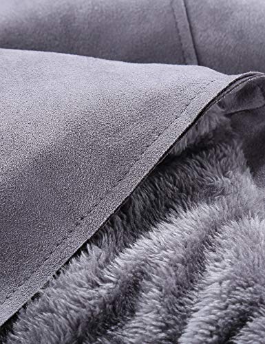 image for Bellivera Women's Faux Suede Long Jacket，Lapel Outwear Trench Coat C