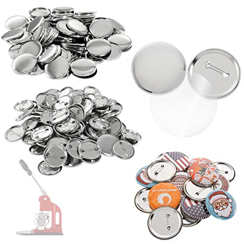 Dyna-Living Lot de 100 pin's en métal - 37 mm - Kit de pin's en métal pour loisirs créatifs, souvenirs, cadeaux (style brillant) Cover