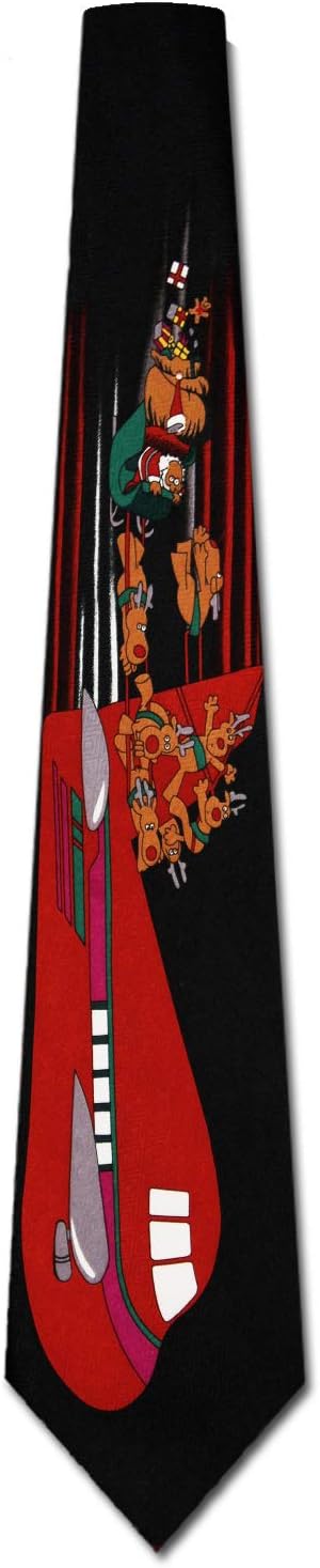 Christmas Plane Ride Tie - Men's Holiday Necktie