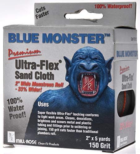 mill-rose 70172 millrose monster ultra flex premium mini strips abrasive cloths 234 x 5-yard blue