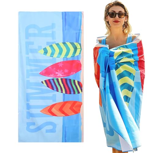 Recopilación de Toallas de playa que puedes comprar esta semana. 50 Toalla de Playa,70 * 150cm Toalla para Viajes de Fibra Extrafina,Altamente Absorbente,Secado Rápido,Multicolor,Extra Grande con Lindo Estampado para Bañarse,Nadar,Playa,Acampar...