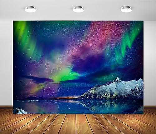 Fondo Fotográfico Tela BELECO 8x6 pies Northern Lights miniatura 1