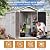 Resin Storage Shed with Floor 8 x 6 FT Waterproof Plastic Outdoor Garden Sheds Kit with Lockable Door & Windows,Patio Tool Shed for Backyard Lawn, Gray
