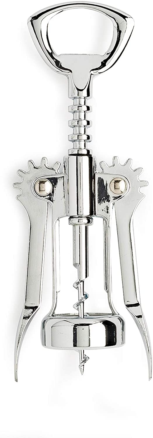 Styxon Premium Stainless Steel Wine, Professional and Portable Bottle Opener, All-in-One Winged Corkscrew, | 2" X 6.9" | Silver
