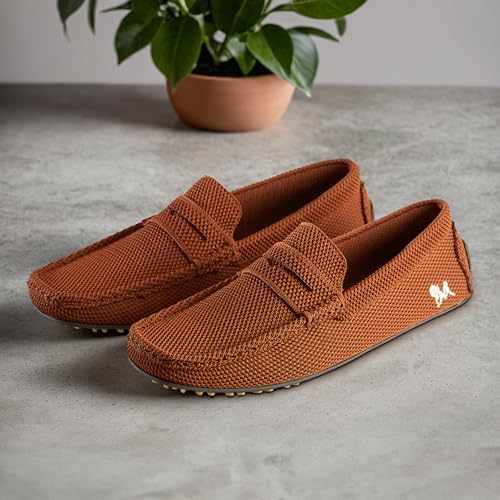 Image of Neeman's Knit Loafers for Men | Casual and Formal Slip-On Loafers | Trendy, Comfortable and Flexible | Lightweight Shoes for Mens, Designed for All Seasons
