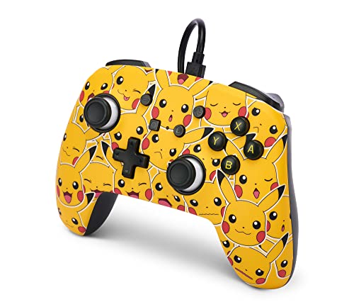 Powera Enhanced Wired Controller For Nintendo Switch - Pikachu Moods, Gamepad, Game Controller, Wired Controller, Officially Licensed #TOP4