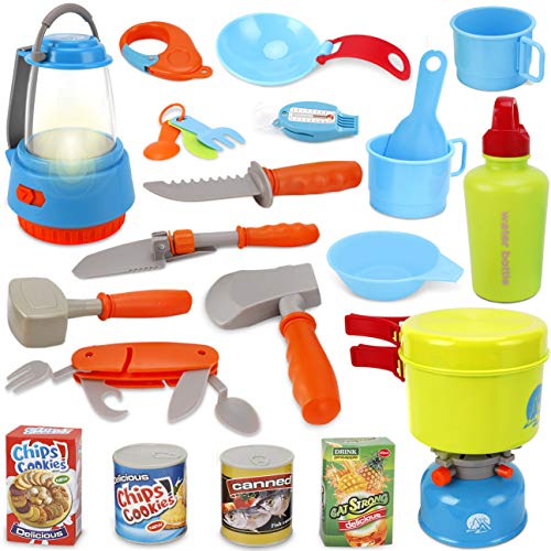 Little Explorers Kids Camping Gear Survival Kit Toy Tools Indoor Outdoor Nature Pretend