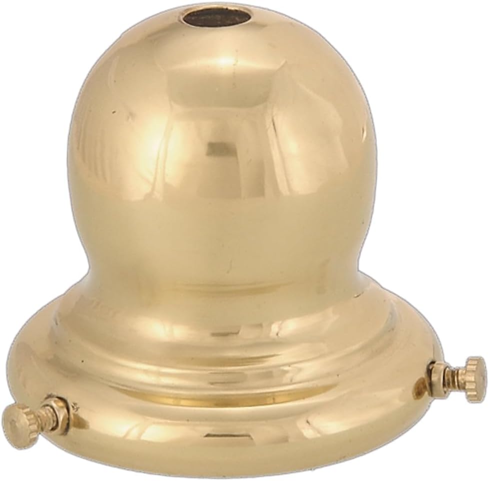 B&P Lamp® 2 1/4" Fitter, Bulbous-Shaped Shade Holder, Polished & Lacq. W/Key Slot