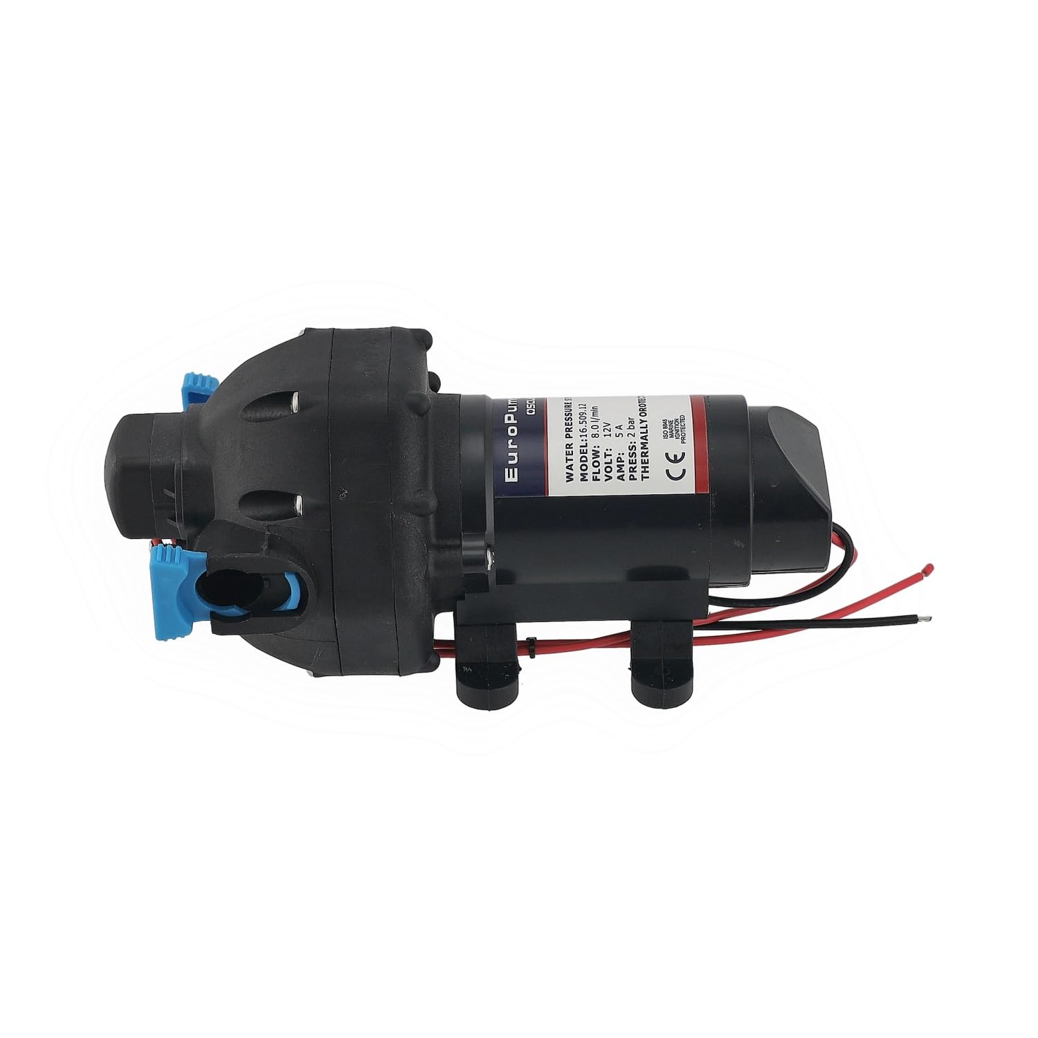 12 Volt Frischwasserpumpe Europump 8 Liter/min oder 11 Liter/min für Boot
