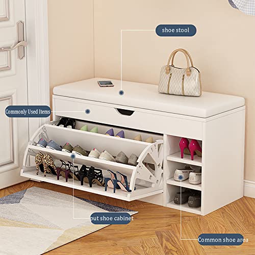 Étagère à chaussures compacte de 60 cm et banc de rangement pour la chambre - 3