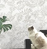 Grey Floral Wallpaper Peel and Stick Wallpaper Boho Contact Paper for Cabinets Removable Wallpaper L