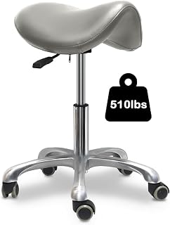 Ergonomic Saddle Chair,Heavy-Duty Rolling Stool with Wheels