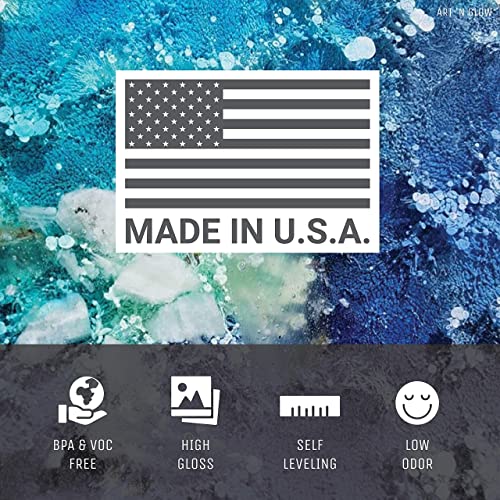 Art ‘N Glow Epoxy Resin For Clear Casting And Coating - 16 Ounce Kit - Perfect For Molds, Crafts, Tumblers, Jewelry, Wood - Food Safe, Non Yellowing, Bubble Free, And Made In The Usa #TOP5