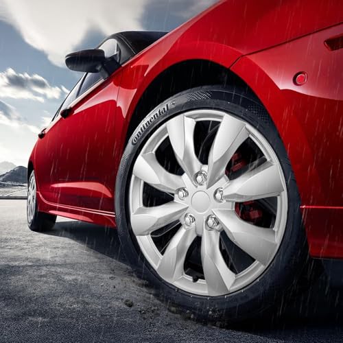 VEVOR Wheel Rim Cover Hubcaps, 16 in Diameter, Sturdy & Durable Scratch-Resistant Hubcap with Snap & Valve Nozzle Hole, ABS & PC Hubcap with High Rigidity & Less Wind Drag, Fits for All Weather Use by VEVOR - Image 8