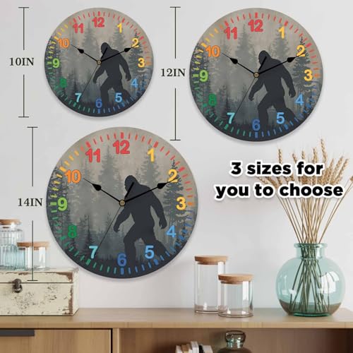 Reloj de pared analógico silencioso 14 pulgadas PVC redondo miniatura 4