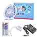 Alfa Lighting 16.4 Ft/5m 150 LEDs Flexible LED Strip 5050 SMD RGB 12V 2A + 44 Keys Remote Control [Energy Class A]