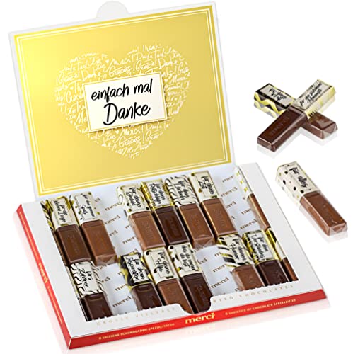 Sticker set for 2x Merci chocolate 250 g + online manual with 100 ideas for your surprise