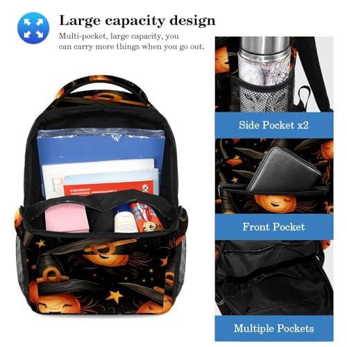 Sac à dos Halloween avec trousse multicolore pour élèves
