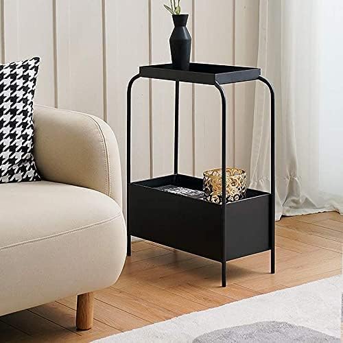 Side Table/End Table,Small Tea Table Cart Living Room Side Bedroom Movable Wheel Side Cabinet Corner Balcony Small Round Table