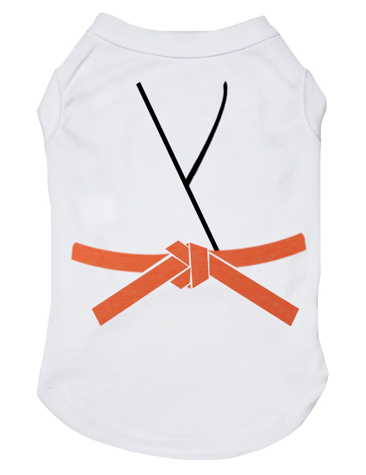 Maillot pour chien Judo Karaté jersey souple taille S anti-frottement blanc orange pour petit chien