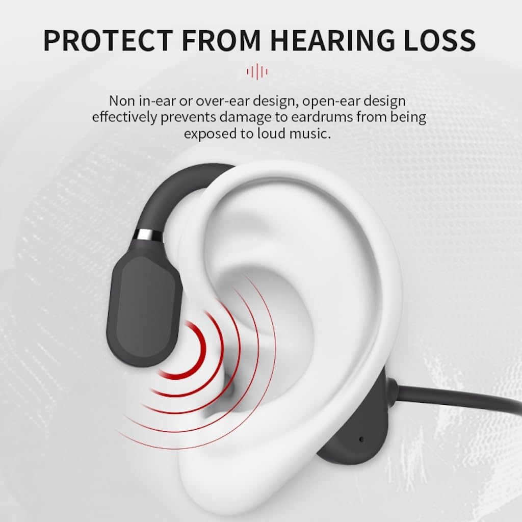 Open Ear Headphones with mic Bluetooth 5.0 for Sport Running Jogging Cycling Hiking with Long Battery Life Lightweight and Comfortable