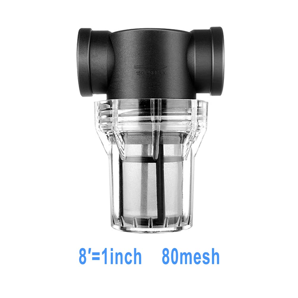 Filtro de Succión de Bomba de Agua, Filtro, colador Filtro de Bomba de Agua con colador de Acero Inoxidable de Malla 40/80(1INCH 80 Mesh)
