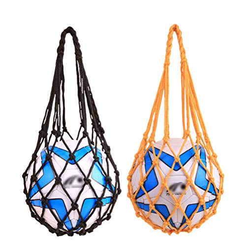 LIOOBO Mesh Ball Bags Bulk 2 Pack Sports Ball Bag for Basketball Soccer Volleyball Drawstring Closure