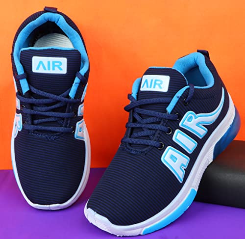 Aedee Boy's Running Shoes | Lace up, Lightweight, Casual Shoes for Sports, Ideal for Parks, Outdoor, Walking & All Day Casual Wear(ADE-SR01_Blue)