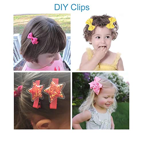 40 Pack Bulk 5 Cm 2 Inch Ribbon Grosgrain Cloth Fabric Cover Fully Lined Small Metal Alligator Duckbill Hair Clips Mini Soft Barrettes Hair Pins Crafting Diy Hair Bows Accessories For Baby Girl Kids #TOP4