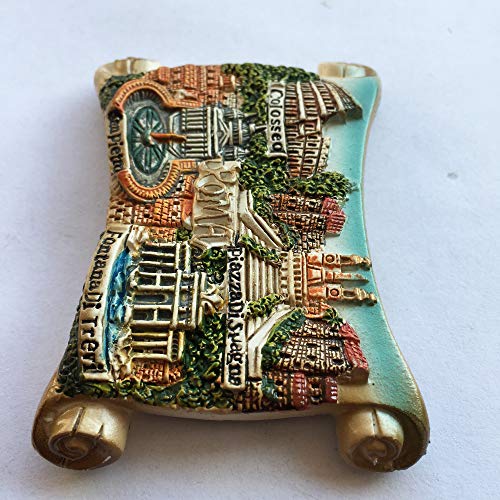 Imán Refrigerador Decorativo Roma Italia 3D 6x8 cm miniatura 6