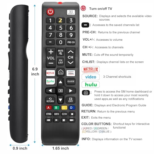 Image of Replacement for Samsung Remote Control 2026-2001, Pack of 2