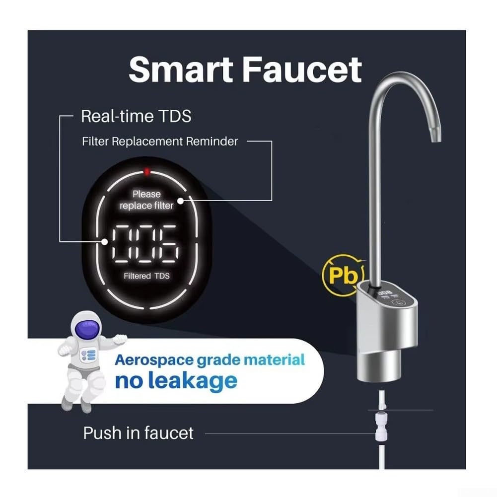 para grifo Purificador para acero Inoxidable con Pantalla Calidad Agua(1)