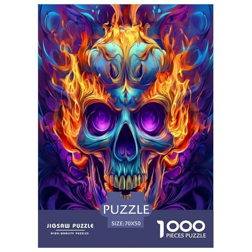 Puzzle de cráneo de 1000 piezas para noches en familia y tardes de concentración en casa