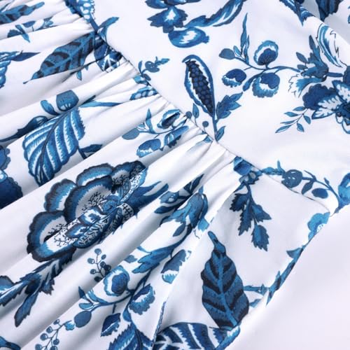 Image of GRACE KARIN Women Strapless Dress Casual Loose Ruched Long Maxi Dress with Pockets