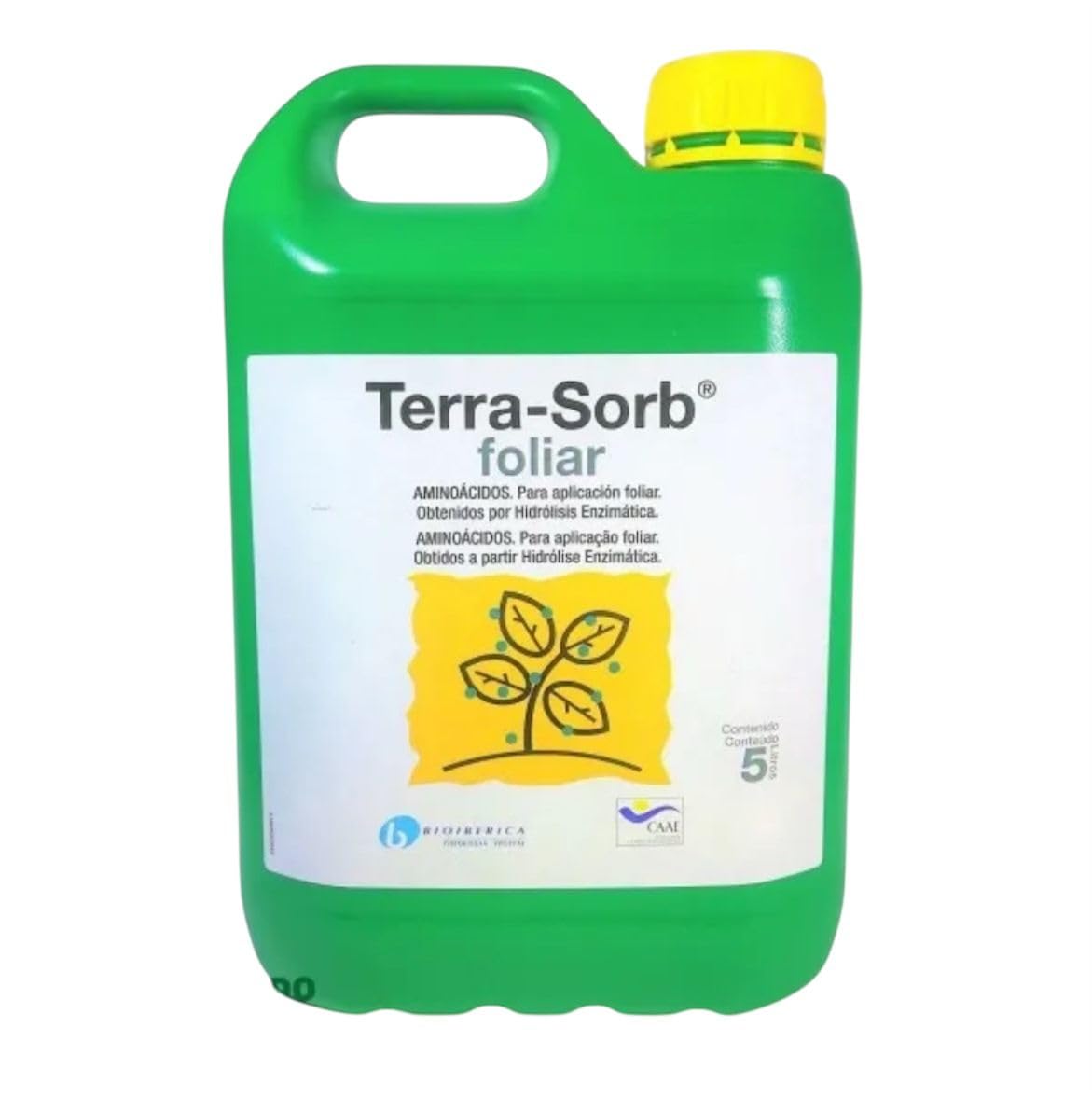 Terra-Sorb foliar. 5 litros. Fertilizante a Base de aminoácidos de Hidrólisis Enzimática. Certificado ecológico
