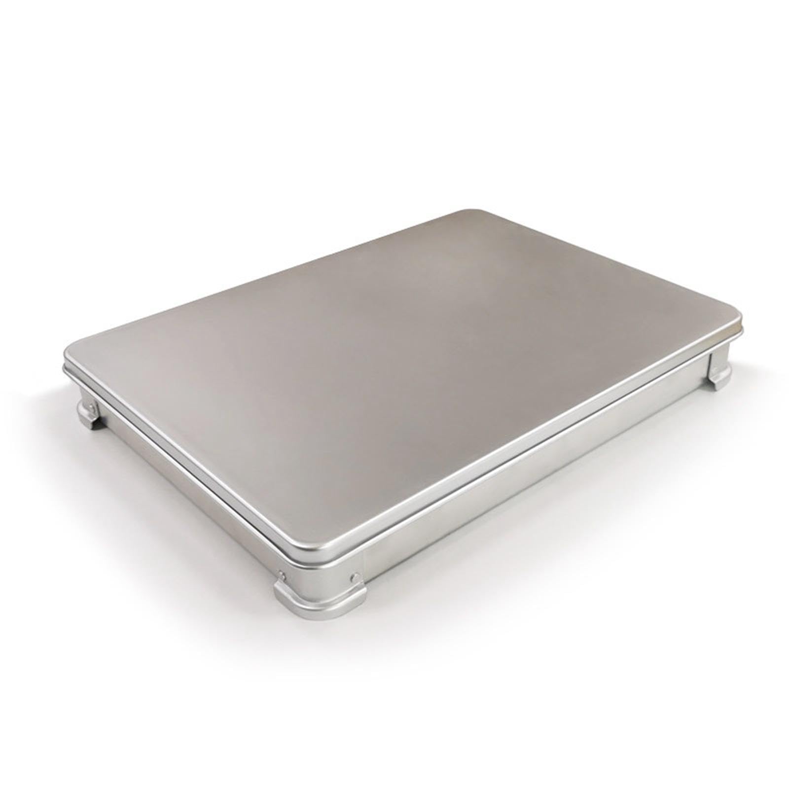 Fridge Dumpling Box Contenitore Freezer Alimenti Carne Pesce Verdura in Alluminio con Coperchio Salvaspazio per Conservazione Cibi Pronta Uso Cucina D, 42 Cm X 32 Cm X 5 Cm
