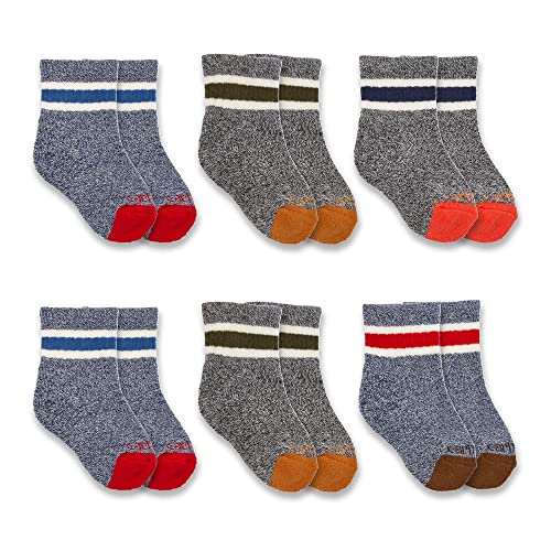 Image of Carhartt Kid's SC0146J Boy's Midweight Camp Crew Sock 6-Pack