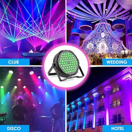 Image of LED PAR DJ Lights 7-Channel Jump Change Mode | Ideal for Wedding Parties | Events | DJ Stage | DJ Light | Home DJ Lights | Stage DJ Lighting | (60LED-DJ-Light)