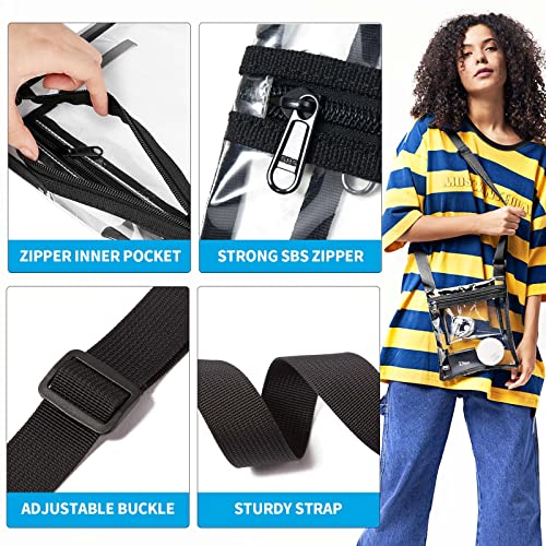 Vorspack Stadium Approved Clear Purse - TPU Crossbody Bag for Women - Concert4