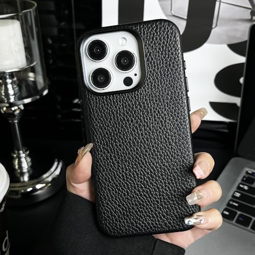 Coque en cuir magnétique Cortex pour la sécurité de l'iPhone 15 Pro Max