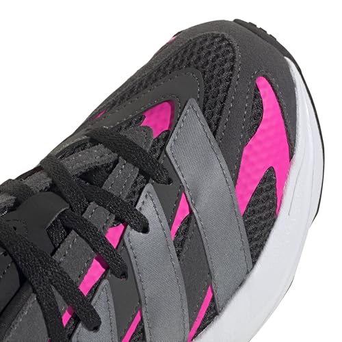adidas Unisex-Kids Lightblaze, Black/Iron Metallic/Lucid Pink, 74