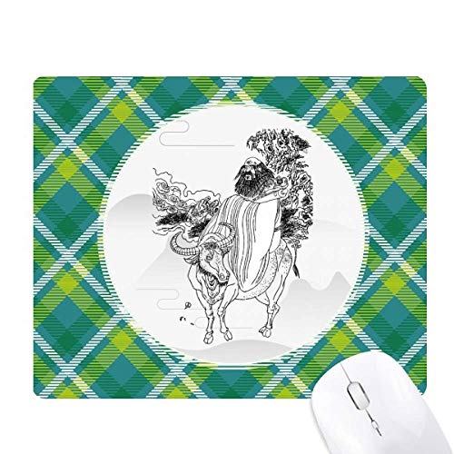 Tapis de souris Lao Tzu en grille pixel pour soulager la fatigue du poignet